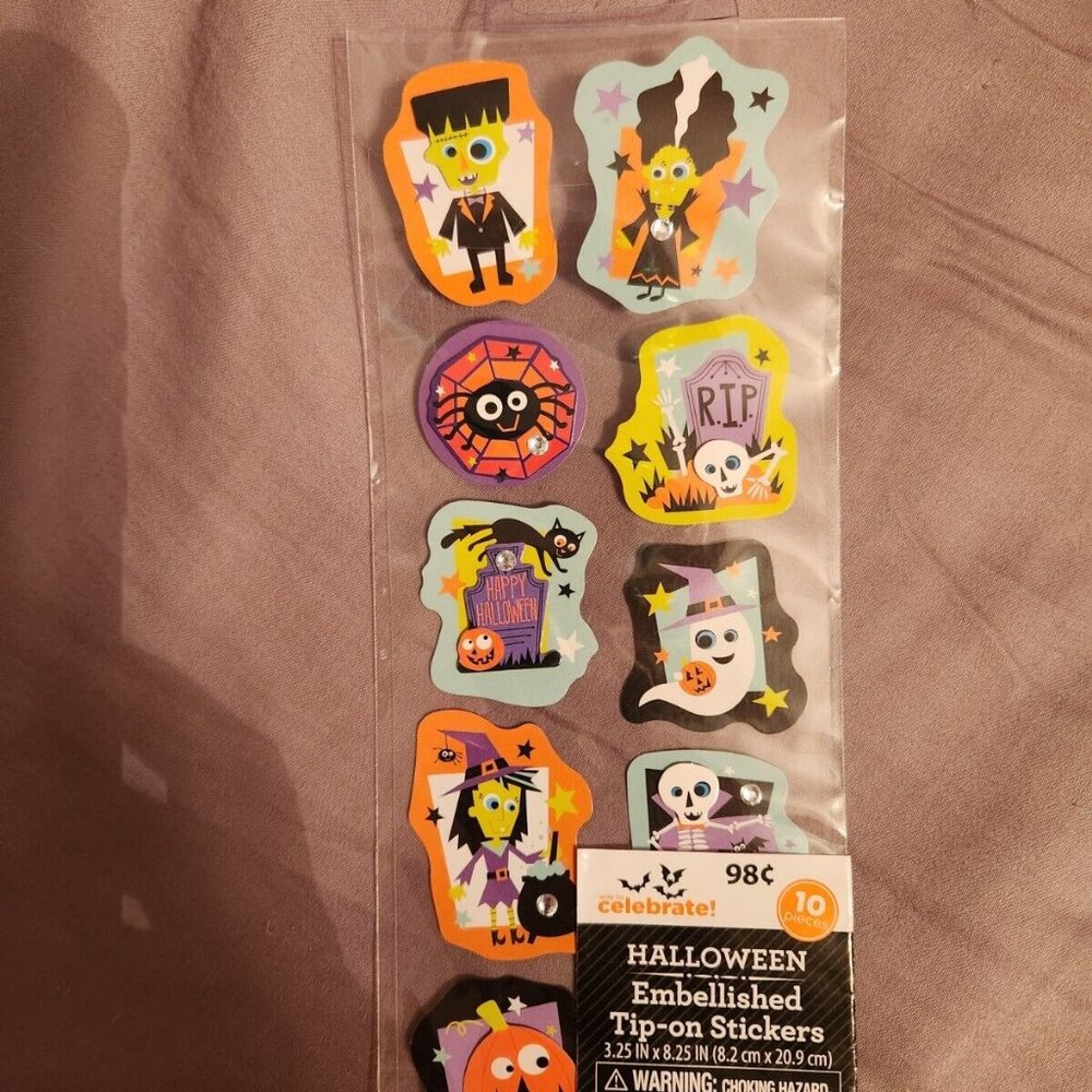 HALLOWEEN Stickers Lot Puffy, Googly Eye, Glitter - Picture 4 of 6